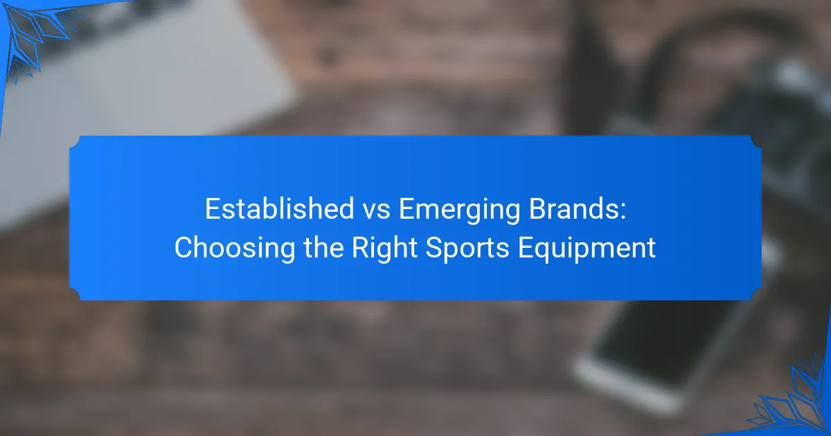 Established vs Emerging Brands: Choosing the Right Sports Equipment