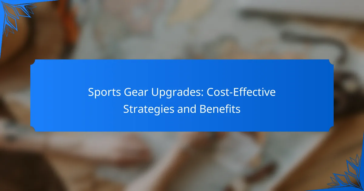 Sports Gear Upgrades: Cost-Effective Strategies and Benefits