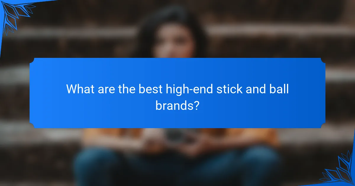 What are the best high-end stick and ball brands?